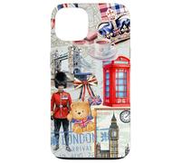 London Icons Collage with Guard, Phone Booth & Big Ben Carcasa para iPhone 13