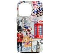 London Icons Collage with Guard, Phone Booth & Big Ben Carcasa para iPhone 13 Pro