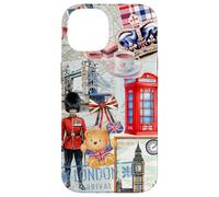 London Icons Collage with Guard, Phone Booth & Big Ben Carcasa para iPhone 14
