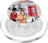 London Icons Collage with Guard, Phone Booth & Big Ben PopSockets PopGrip para MagSafe