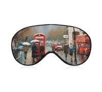 London Impression - Antifaz para dormir suave y cómoda con correa ajustable, cubierta de ojos, sombra de ojos para hombres y mujeres, trabajo, viajes