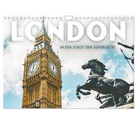 London - In der Stadt der Superlative. (Wandkalender 2026 DIN A4 quer), CALVENDO Monatskalender: Doppeldeckerbusse, Telefonzellen und eine königliche Familie.