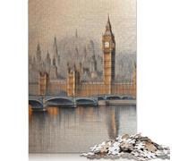 London in Lake Puzzles Imposible,desafío para Adultos Entretenimiento Creativo 1000 Piezas Obra De Arte De Juego De para Adultos Y Niños A Partir De 12 Años 1000pcs (38x26cm)