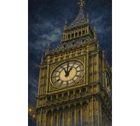 London-Inspired Night Clock Tower Cover Design - Dot Grid Notebook | 120 Pages | 6×9 in: Dot Grid Notebook for Writing, Journaling and Everyday Notes (British Cover Edition)