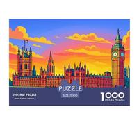 London Landmark Art Piezas Cortadas con Precisión Cartón Ecológico, Ideal para Reducir Estrés Y Calma Mental En El Día A Día 70x50cm/1000pcs