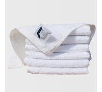 London Linens Co. Toallas faciales de franela blanca de lujo paños de lavado ≥500 g m² altamente absorbentes y suaves al tacto ideales para gimnasio spa y cocina de 30 x 30 cm (paquete 7 60% bambú)