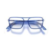 LONDON MOLE Gafas | Gafas de Lectura Spy | Gafas Rectangulares | Lectores Geniales | Gafas de diseñador | Gafas de Lectura para Hombre/Mujer | Unisexo | Azul Transparente | Aumento +1.0