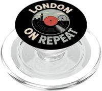 London On Repeat Vinyl Music Skyline Art PopSockets PopGrip para MagSafe