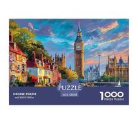 London Paisaje Urbano con Puzzle 1000 Piezas Entretenimiento Creativo Regalo DiVersión Decoración del Rompecabezas Juguetes Desafiantes Adultos Y Niños A Partir De 12 Años 52x38cm/1000pcs