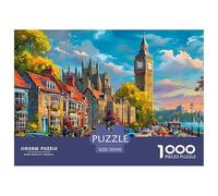 London Paisaje Urbano con Puzzle 1000 Piezas Entretenimiento Creativo Regalo DiVersión Obra De Arte Rompecabezas Juguetes Desafiantes Adultos Y Niños A Partir De 12 Años 70x50cm/1000pcs
