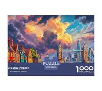 London Paisaje Urbano con Puzzle 1000 Piezas para Entretenimiento Creativo Regalo DiVersión Decoración del Rompecabezas Desafiante Noches De Juegos Adultos Y Niños A Partir De 12 Años 38x26cm/1000pcs