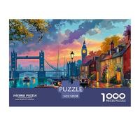 London Paisaje Urbano con Puzzle 1000 Piezas para Pasatiempo Creativo Clásicos Regalos Decoración del Rompecabezas Juguetes Desafiantes Adultos Y Niños A Partir De 12 Años 52x38cm/1000pcs