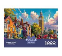 London Paisaje Urbano con Puzzle 1000 Piezas para Pasatiempo Creativo Regalo DiVersión Decoración del Rompecabezas Desafiante Noches De Juegos Adultos Y Niños A Partir De 12 Años 70x50cm/1000pcs