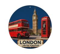 London - Placa de metal con texto en inglés "United Kingdom"