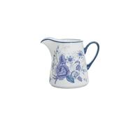 London Pottery Juego de té de porcelana para la tarde, tazas y platillo, con tetera, azucarera, tarro de leche, soporte de postre para bodas, fiestas (tarro de leche de rosa azul, 200 ml)