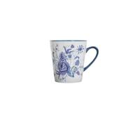 London Pottery Juego de té de porcelana para la tarde, tazas y platillo, con tetera, azucarera, tarro de leche, soporte de postre para bodas, fiestas (taza de rosa azul, 400 ml)