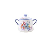 London Pottery Juegos de té de porcelana para la tarde, tazas y platillo, con tetera, azucarera, jarra de leche, soporte de postre para bodas, fiestas (azucarera Viscri Meadow-350 ml)