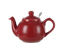 London Pottery Tetera Farmhouse con infusor, cerámica, rojo, 2 tazas (600 ml) [producto importado paralelo]