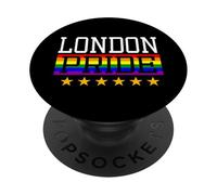 London Pride England Gay Lesbianas Queer LGBT Rainbow Flag PopSockets PopGrip Adhesivo