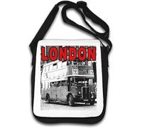 London Red Bus Symbol of City Art - Bolso de hombro, color blanco, White, Talla única