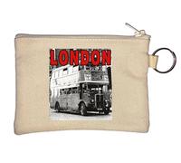 London Red Bus Symbol of City Art - Llavero, monedero, color beige, beige, Talla única