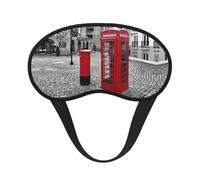 London Red Telephone Booth - Máscara de ojos impresa con borde negro, con buen efecto de sombreado, es una opción ideal para viajes, meditación, etc