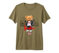 London Royal Teddy Bear Bad Boy Ilustración Gráfico Anime Camiseta Premium