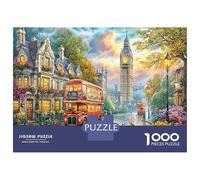 London Scene 1000 Piece Jigsaw Puzzle for Couples, Glowing Lights Decorative Educational Puzzle for Kids Age 12 Years + 70x50cm/1000pcs