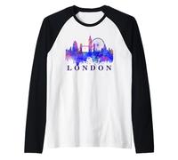 London Skyline - Camiseta de Viaje con diseño gráfico Camiseta Manga Raglan