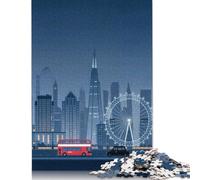 London Skyline Night Puzzle Imposible,desafío for Adults Juego Educativo 1000 Piezas Obra De Arte De Juego De para Adultos Y Niños A Partir De 12 Años 1000pcs (38x26cm)