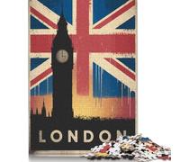 London Skyline Poster Puzzles Imposible,desafío for Adults Entretenimiento Creativo 1000 Piezas Obra De Arte De Juego De para Adultos Y Niños A Partir De 12 Años 1000pcs (38x26cm)