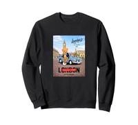 London Stories with Classic Teddy Bear in London Cityscape Sudadera