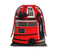 London Street Print - Bolsas de regalo de varios tamaños, bolsas de regalo con cordón para mujeres, Navidad, cumpleaños, reutilizables