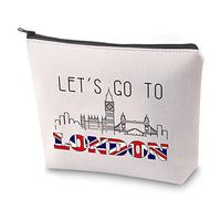London Tavel Gift London Trip Travel Case Let's Go to London Tavel Bag Travel Addict Bolsa de cosméticos Viaje Juntos Bolsa de maquillaje London Travel Souvenir, londres, No