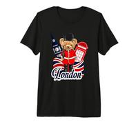 London Teddy Bear Queen Guard Illustration Graphic Anime Camiseta Premium
