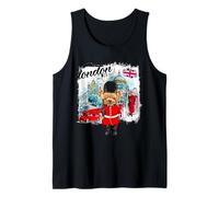 London Teddy Bear Queen Guard Illustration Graphic Anime Camiseta sin Mangas