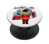 London Teddy Bear Queen Guard Illustration Graphic Anime PopSockets PopGrip Adhesivo