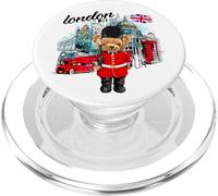 London Teddy Bear Queen Guard Illustration Graphic Anime PopSockets PopGrip para MagSafe