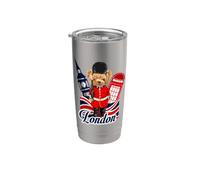 London Teddy Bear Queen Guard Illustration Graphic Anime Vaso térmico de acero inoxidable de doble pared