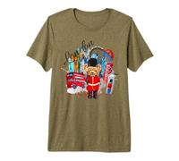 London Teddy Bear Queen Guard Ilustración Gráfico Anime Camiseta Premium