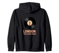 London The Classic Track Vinyl Music Art Sudadera con Capucha