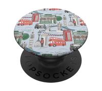London Toile en el puente azul claro de la torre de la guardia de taxis del Big Ben PopSockets PopGrip Adhesivo