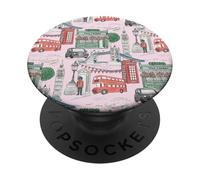 London Toile en el puente rosa de la torre de la guardia de taxis del Big Ben PopSockets PopGrip Adhesivo