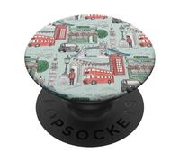 London Toile en el puente verde claro de la torre de la guardia de taxis del Big Ben PopSockets PopGrip Adhesivo