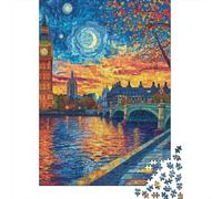 London Tower Bridge Jigsaw Puzzles Puzzles for Adults Kids. 1000 Piece Whimsical Challenge Toy Educational Games Home Decoration for Adults& Kids Age 14 Years Up 1000pcs (75x50cm)