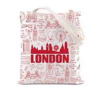 London Travel Tote Bag London Souvenirs Gifts England UK Travel Souvenir Shoulder Bag British Getaway Weekend Gift, Lon-don T Reino Unido, INCHES
