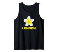 London Tropical Yellow Frangipani Flower Minimalist City Camiseta sin Mangas