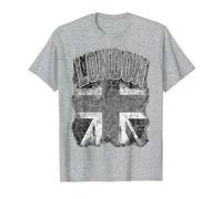London UK - Bandera británica clásica, color gris antiguo Camiseta