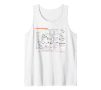 London UK Metro Train Railway - Souvenir Route Map Europe Camiseta sin Mangas