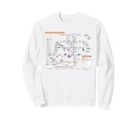 London UK Metro Train Railway - Souvenir Route Map Europe Sudadera